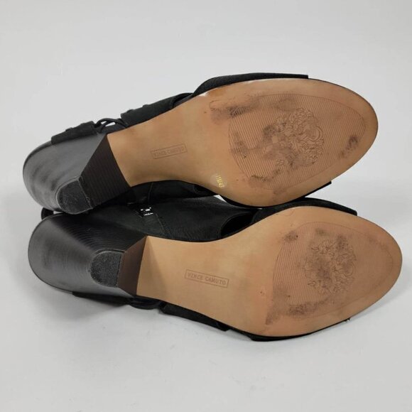 Vince Camuto  Black Leather Sandals  #136  Size 11M/43 - Picture 11 of 12